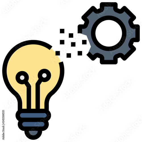 digitalization filled outline style icon