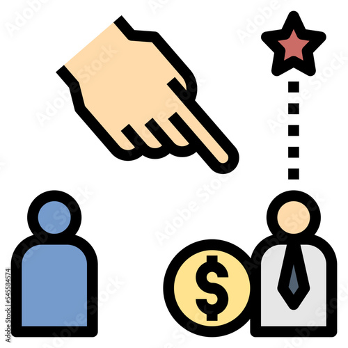 discrimination filled outline style icon