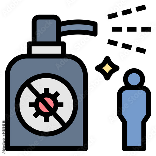 disinfection filled outline style icon
