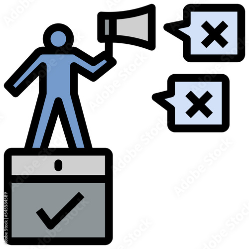 disinformation filled outline style icon