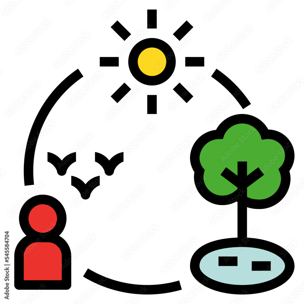 ecosystem filled outline style icon ecosystem filled outline style icon