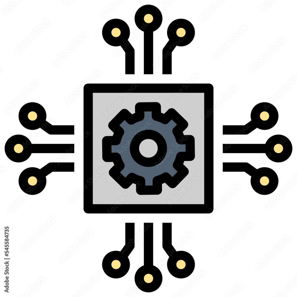 electronic filled outline style icon