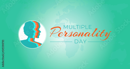 Nice Multiple Personality Day Background Illustration Banner