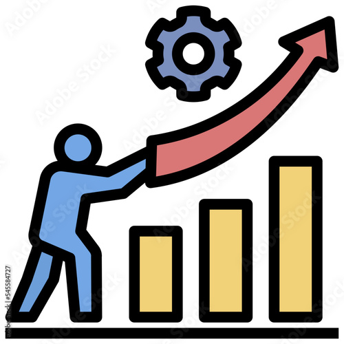 efficiency filled outline style icon