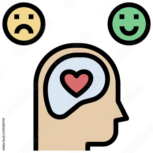 emotion filled outline style icon
