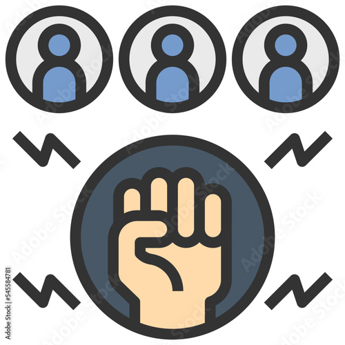 empower filled outline style icon