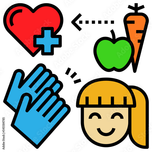 encourage filled outline style icon