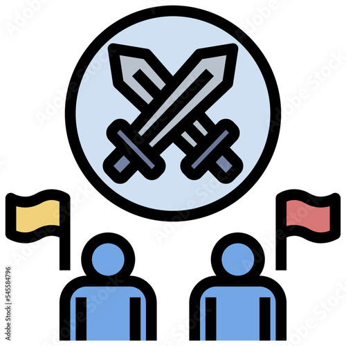 enemy filled outline style icon