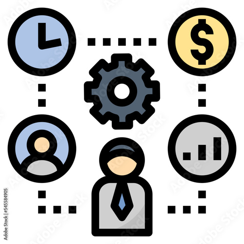 executive filled outline style icon