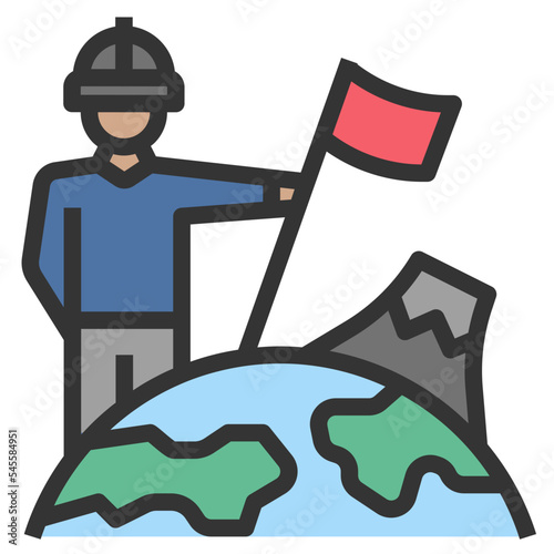 exploration filled outline style icon