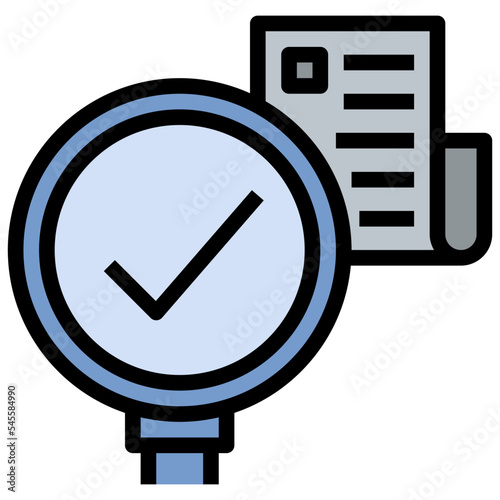 fact filled outline style icon