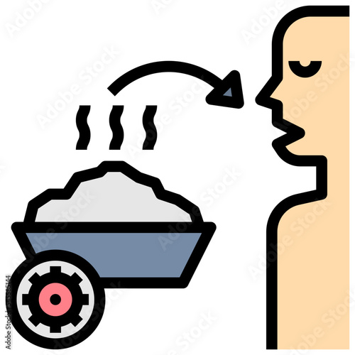 food filled outline style icon