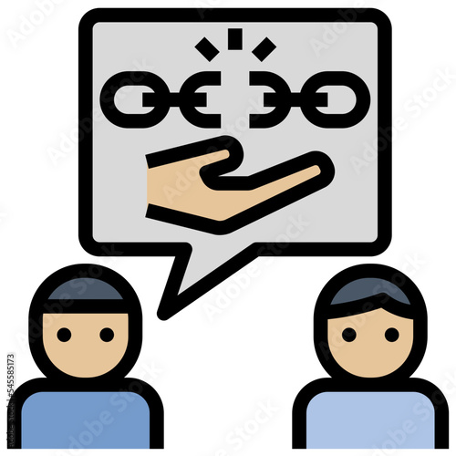 forgive filled outline style icon
