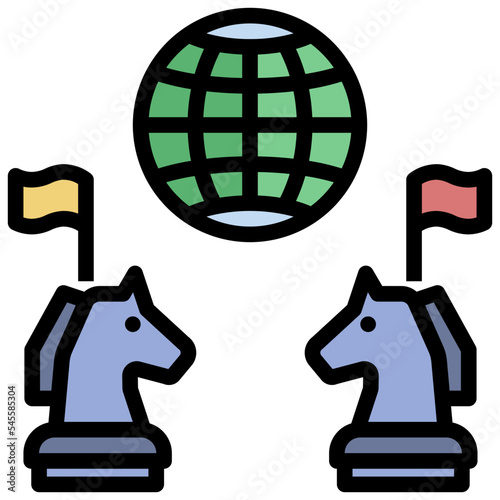 geopolitical filled outline style icon