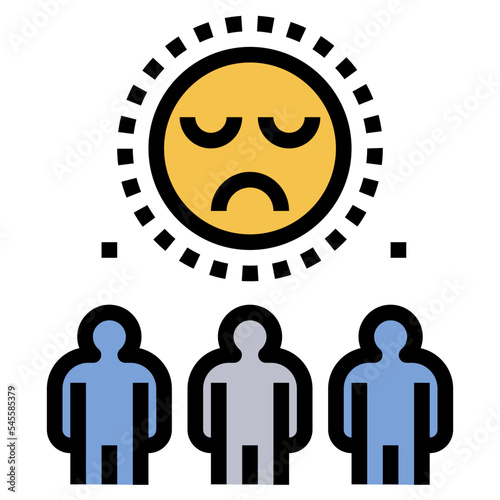 grief filled outline style icon