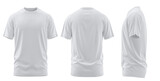 T-Shirt Short Sleeve Men's. For mockup ( 3d rendered / Illustrations) front and back White