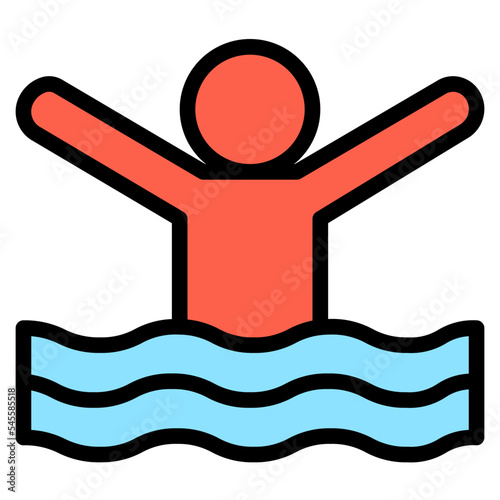 hydro filled outline style icon