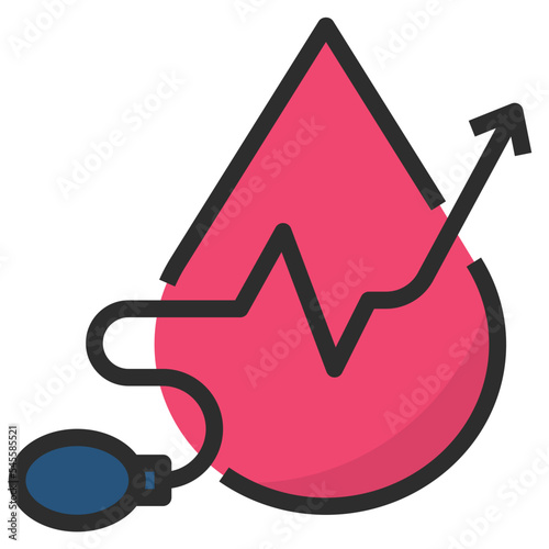 hypertension filled outline style icon