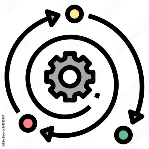 impact filled outline style icon