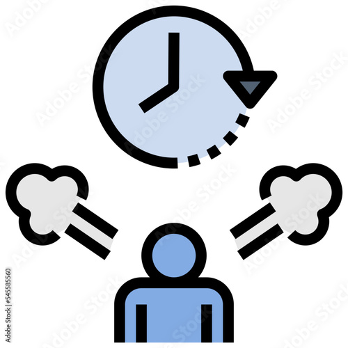 impatient filled outline style icon