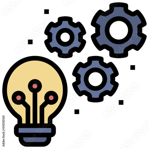 implementation filled outline style icon