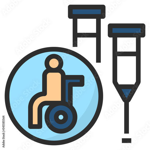 impairment filled outline style icon