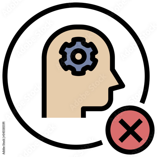 inappropriate filled outline style icon