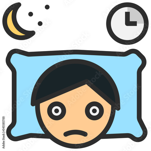 insomnia filled outline style icon