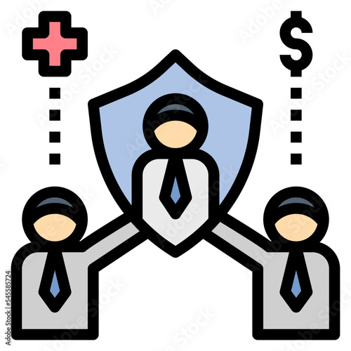 insurer filled outline style icon