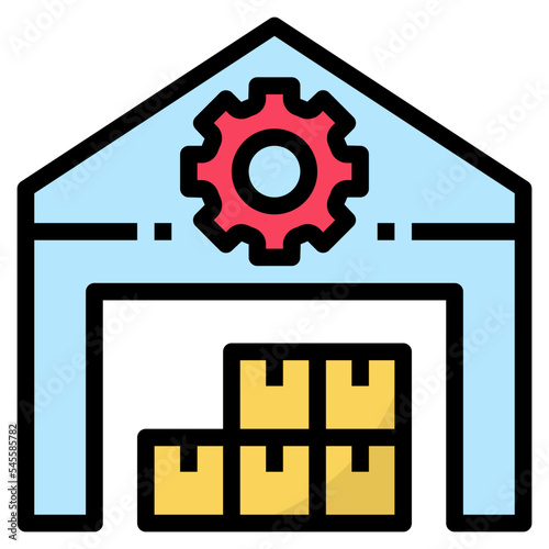 inventory filled outline style icon