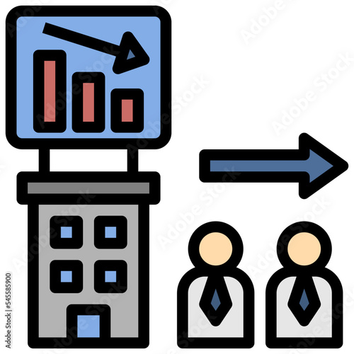 layoff filled outline style icon