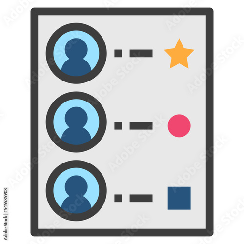 leaderboard filled outline style icon