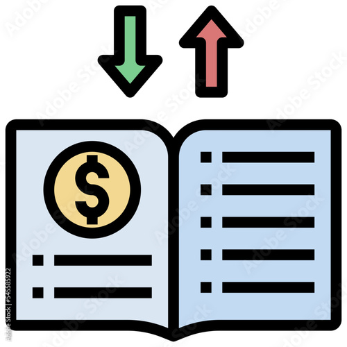 ledger filled outline style icon