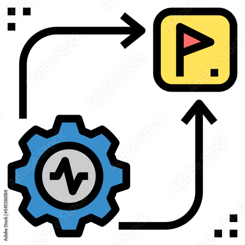 method filled outline style icon