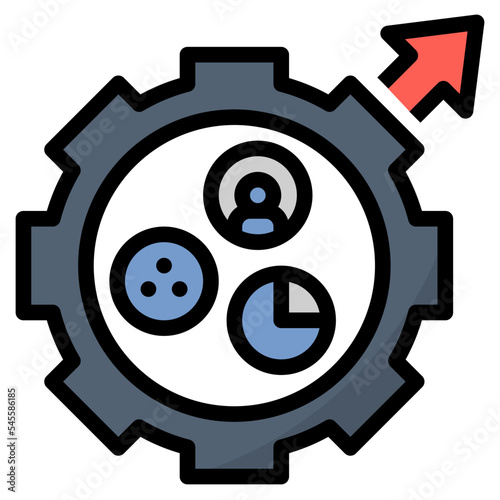 metric filled outline style icon