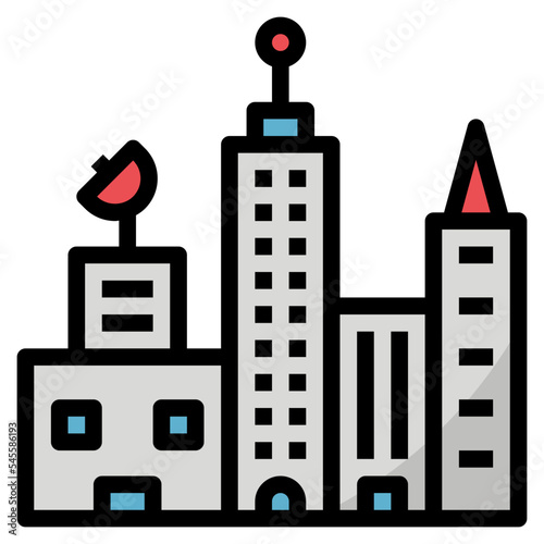 metropolitan filled outline style icon