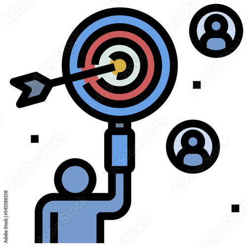 niche filled outline style icon