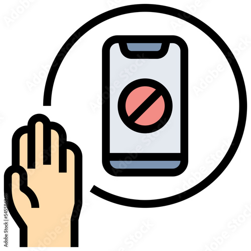 no filled outline style icon