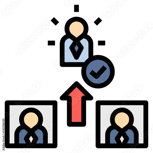 nomination filled outline style icon