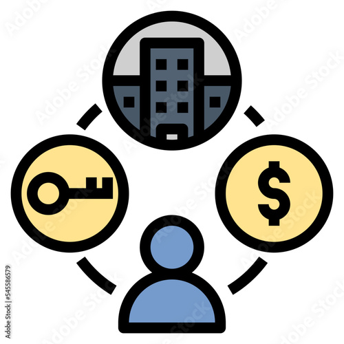ownership filled outline style icon