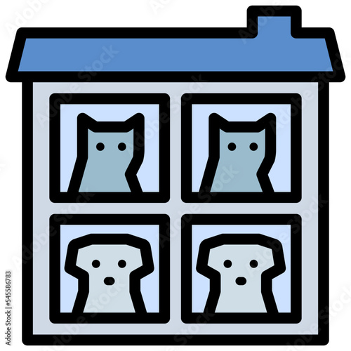 pet filled outline style icon