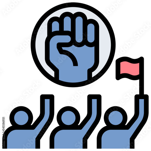 power filled outline style icon