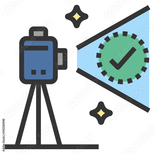 precise filled outline style icon
