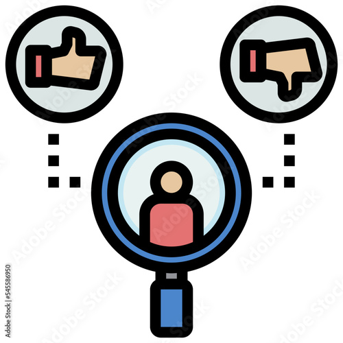 preference filled outline style icon