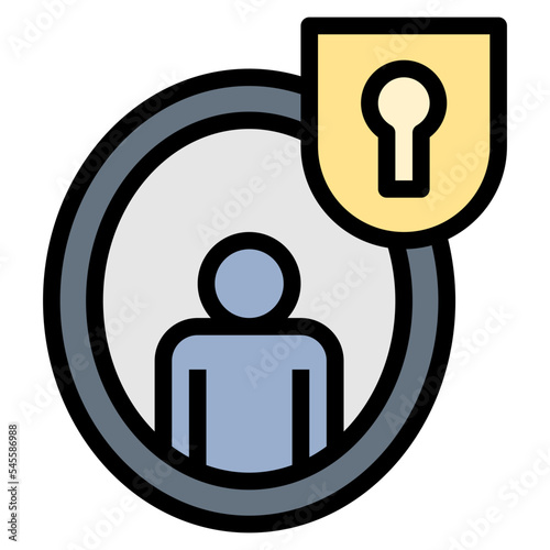 private filled outline style icon