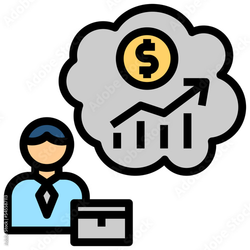 prospect filled outline style icon