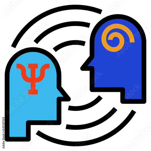 psychology filled outline style icon