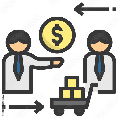 purchasing filled outline style icon