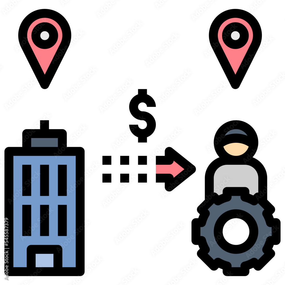 Fototapeta premium remote filled outline style icon