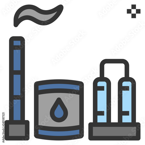 refinery filled outline style icon